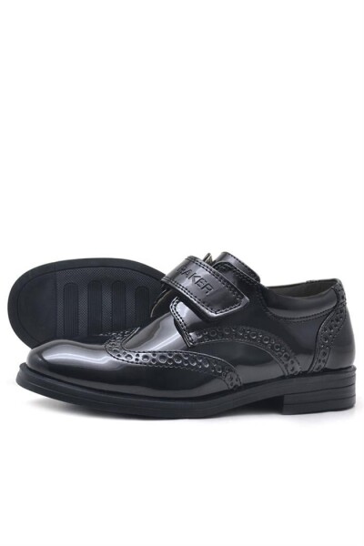 Rakerplus Cırtlı Oxford Erkek Çocuk Rugan Ayakkabı - 5