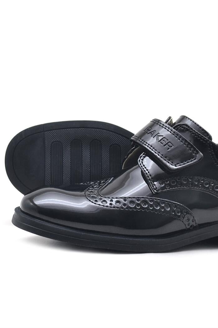 Rakerplus Cırtlı Oxford Erkek Çocuk Rugan Ayakkabı - 7