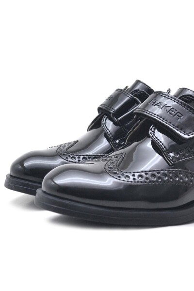 Rakerplus Cırtlı Oxford Erkek Çocuk Rugan Ayakkabı - 27