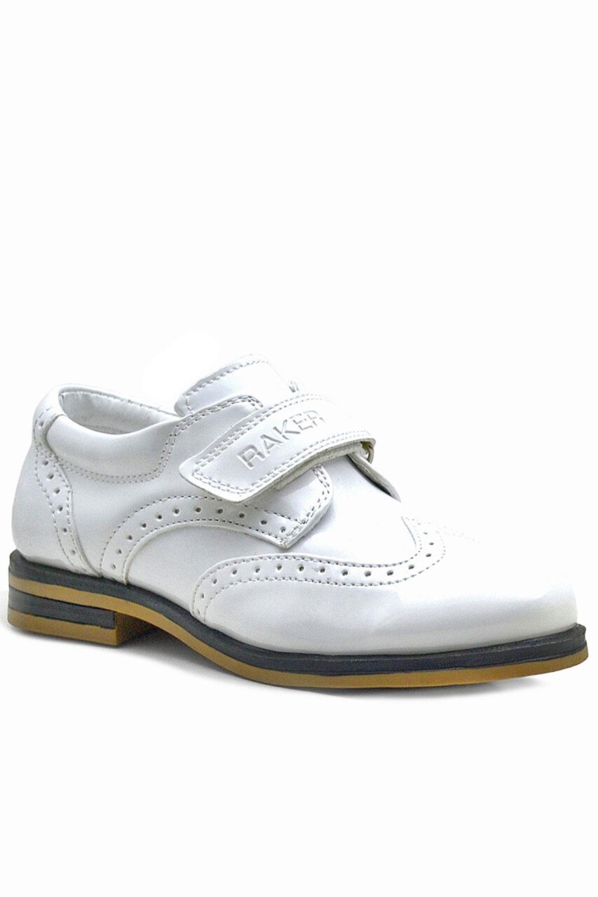 Rakerplus Beyaz Rugan Cırtlı Klasik Erkek Çocuk Ayakkabı - 2