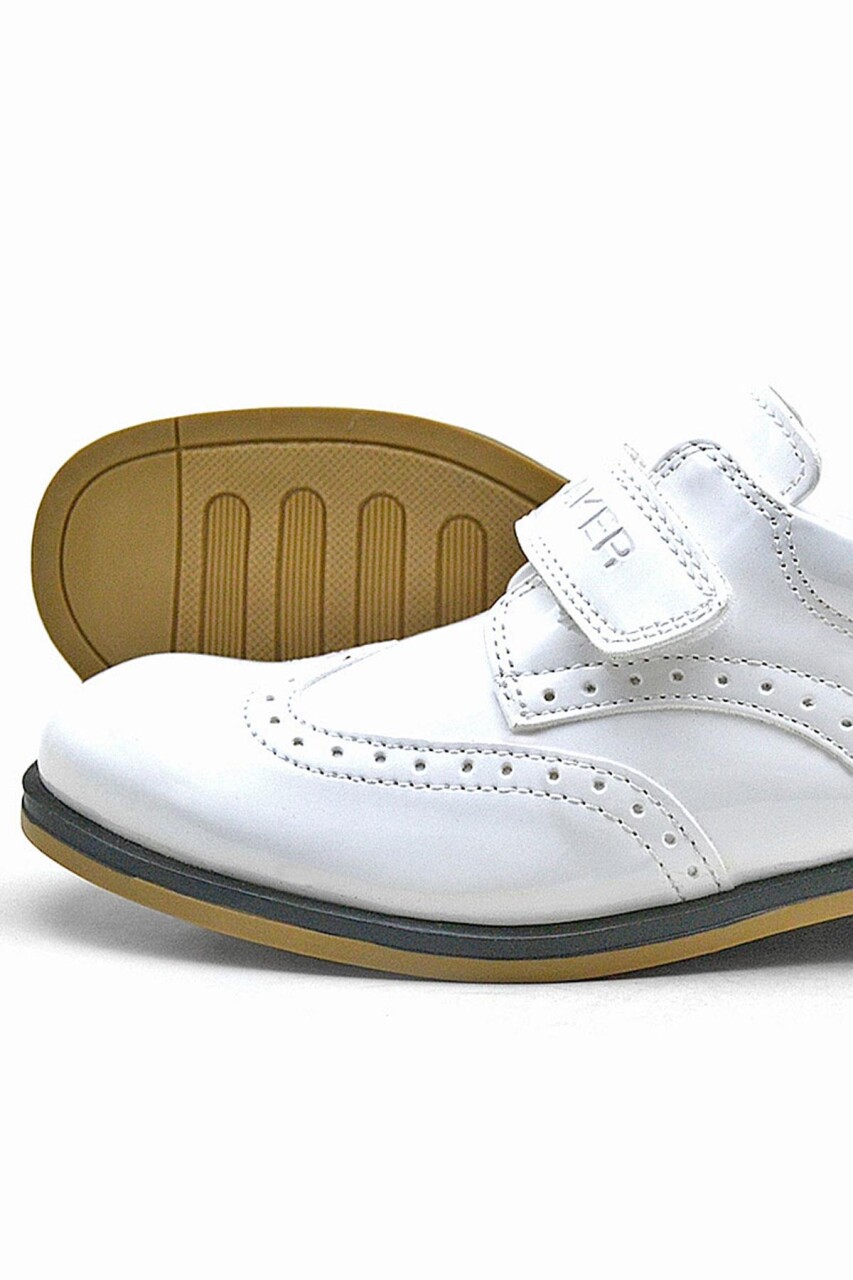 Rakerplus Beyaz Rugan Cırtlı Klasik Erkek Çocuk Ayakkabı - 6