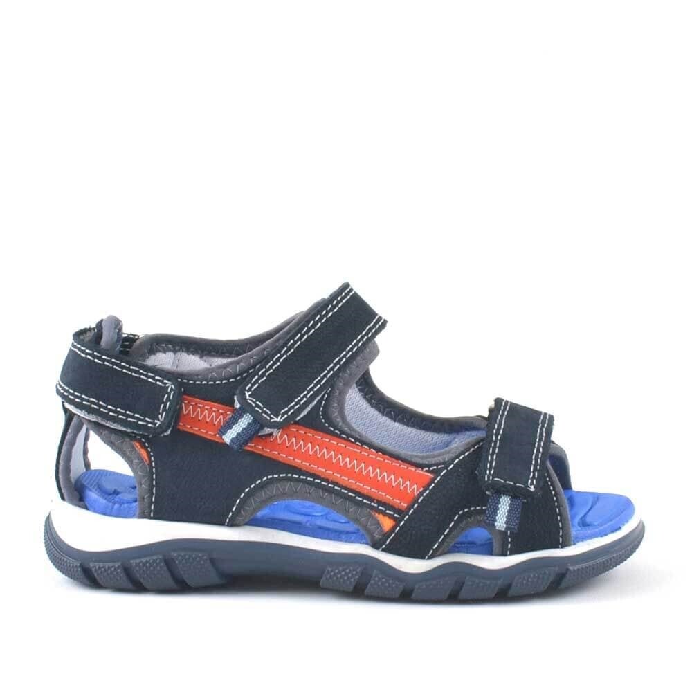 Hakiki Deri Lacivert Cırtlı Erkek Çocuk Outdoor Sandalet - 2