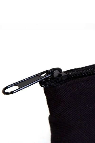 Rakerplus Siyah 21x10 cm Fermuarlı Gabardin Kumaş Kalemlik - 6