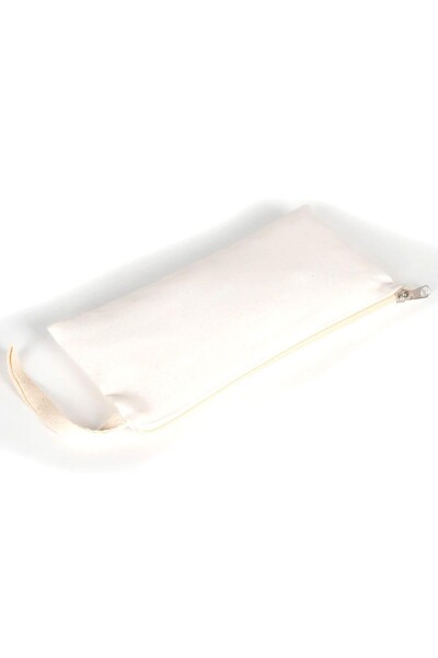 Rakerplus Krem 21x10 cm Fermuarlı Gabardin Kumaş Kalemlik - 10