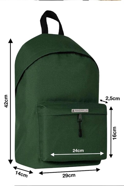 Rakerplus Yeşil 42x29x14 cm Unisex Klasik Sırt Okul Çantası - 5