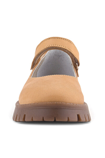 Doğal Gerçek Deri Vizon Kız Çocuk Babet Ayakkabı - 4