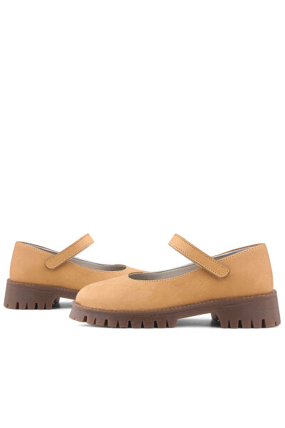 Doğal Gerçek Deri Vizon Kız Çocuk Babet Ayakkabı - 71