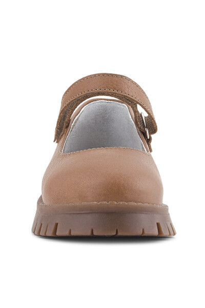 Rakerplus Hakiki Deri Taba Cırtlı Kalın Tabanlı Kız Çocuk Okul Ayakkabısı - 49