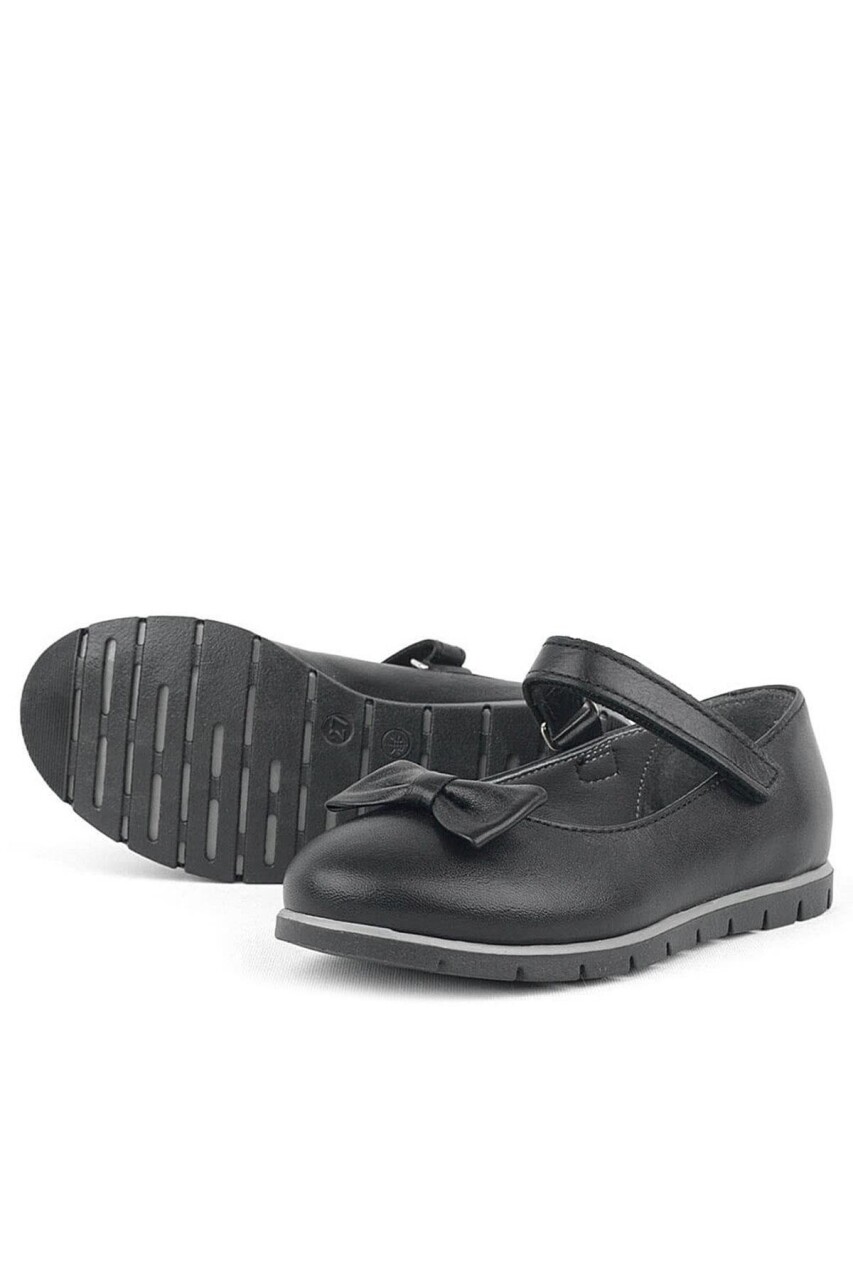 Rakerplus Hakiki Deri Siyah Kız Çocuk Babet - 4