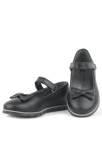 Rakerplus Hakiki Deri Siyah Kız Çocuk Babet - 5