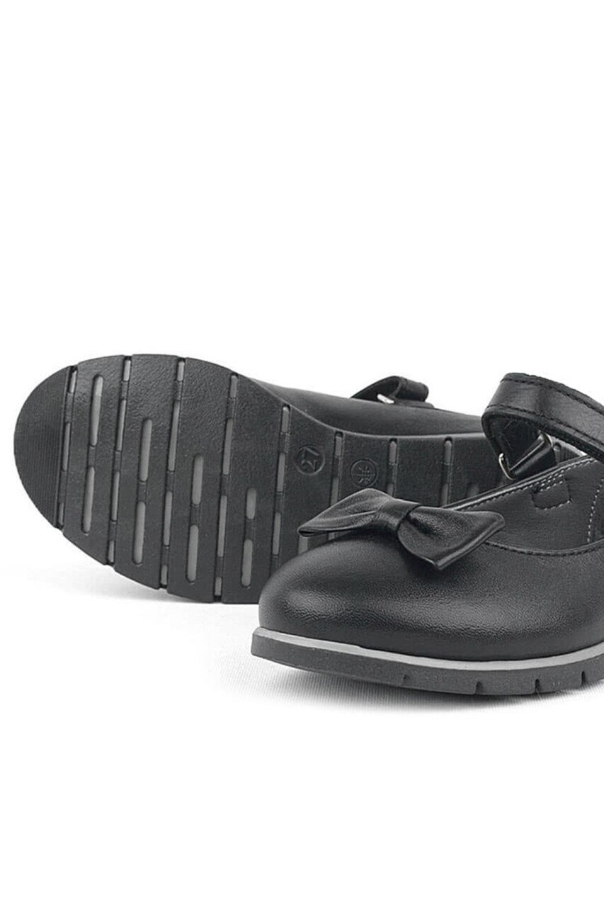 Rakerplus Hakiki Deri Siyah Kız Çocuk Babet - 6