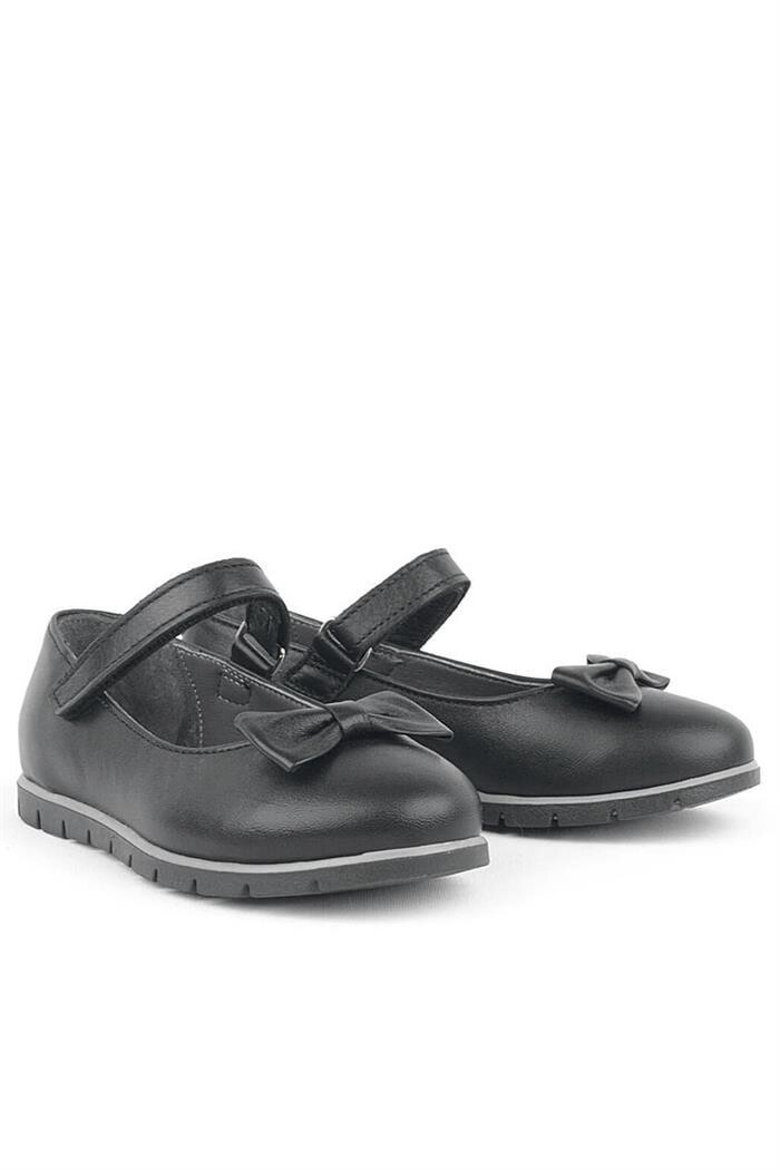 Rakerplus Hakiki Deri Siyah Kız Çocuk Babet - 14