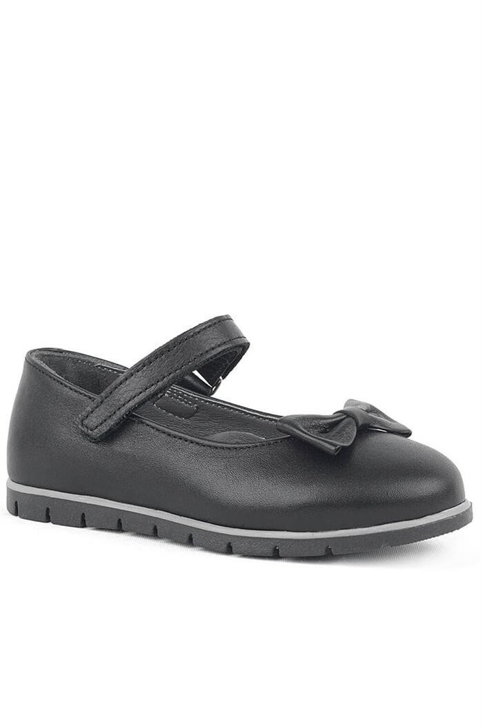 Rakerplus Hakiki Deri Siyah Kız Çocuk Babet - 50