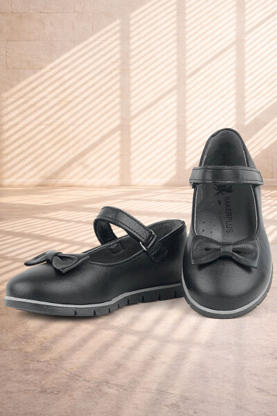 Rakerplus Hakiki Deri Siyah Kız Çocuk Babet - 89