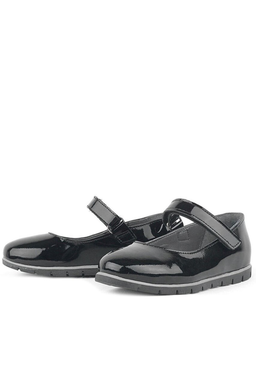 Rakerplus Hakiki Deri Siyah Rugan Kız Çocuk Babet - 3