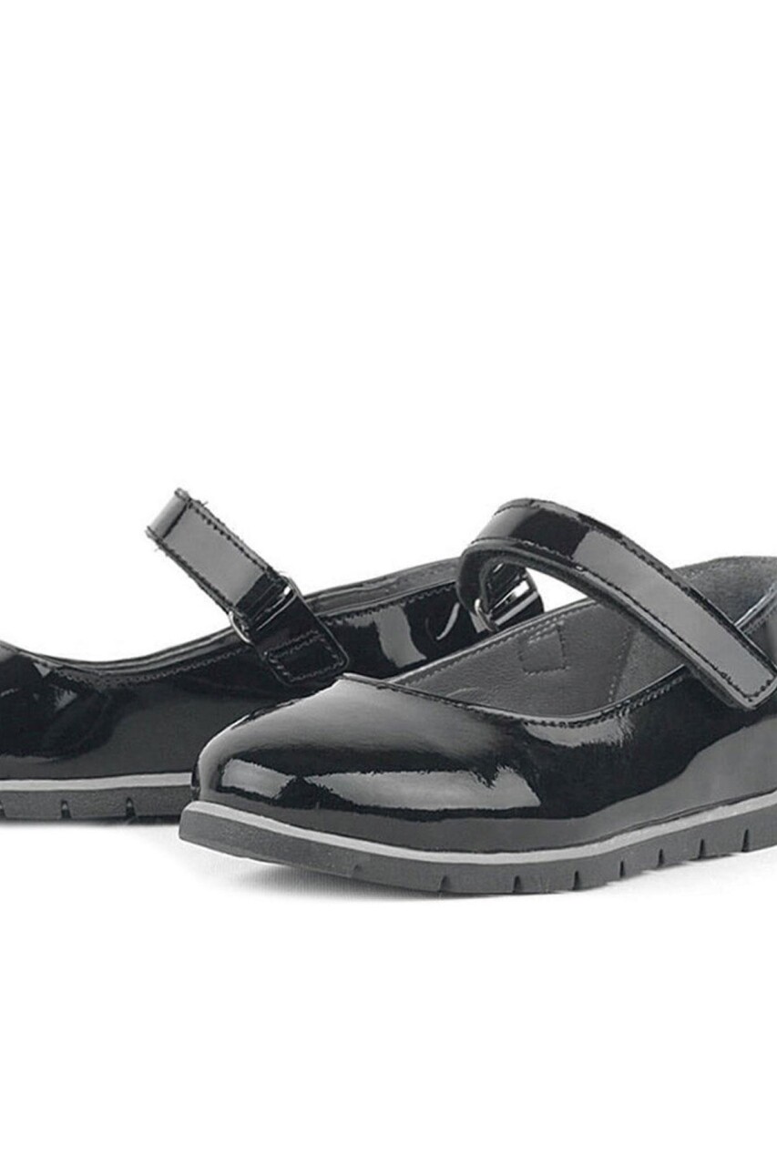 Rakerplus Hakiki Deri Siyah Rugan Kız Çocuk Babet - 7