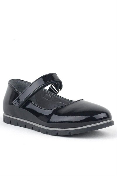 Rakerplus Hakiki Deri Siyah Rugan Kız Çocuk Babet - 50
