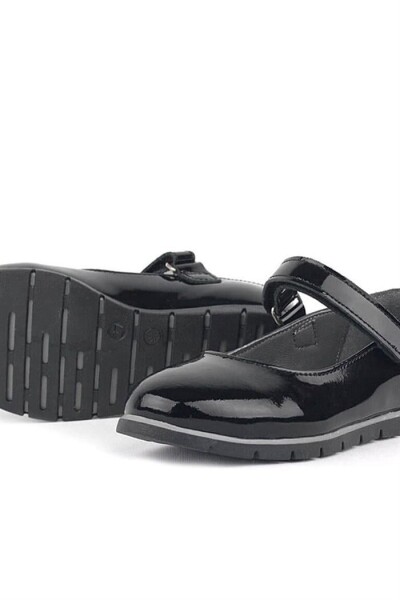 Rakerplus Hakiki Deri Siyah Rugan Kız Çocuk Babet - 62