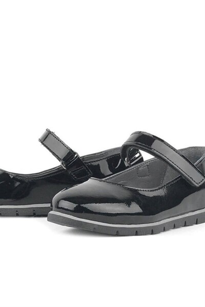 Rakerplus Hakiki Deri Siyah Rugan Kız Çocuk Babet - 63