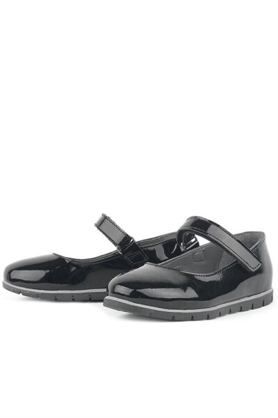 Rakerplus Hakiki Deri Siyah Rugan Kız Çocuk Babet - 73