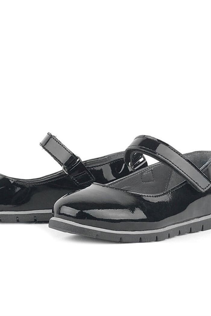 Rakerplus Hakiki Deri Siyah Rugan Kız Çocuk Babet - 84