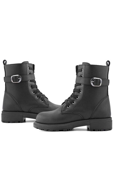 Rakerplus Siyah Fermuarlı Bağcıklı Kışlık Kız Çocuk Bot - 47