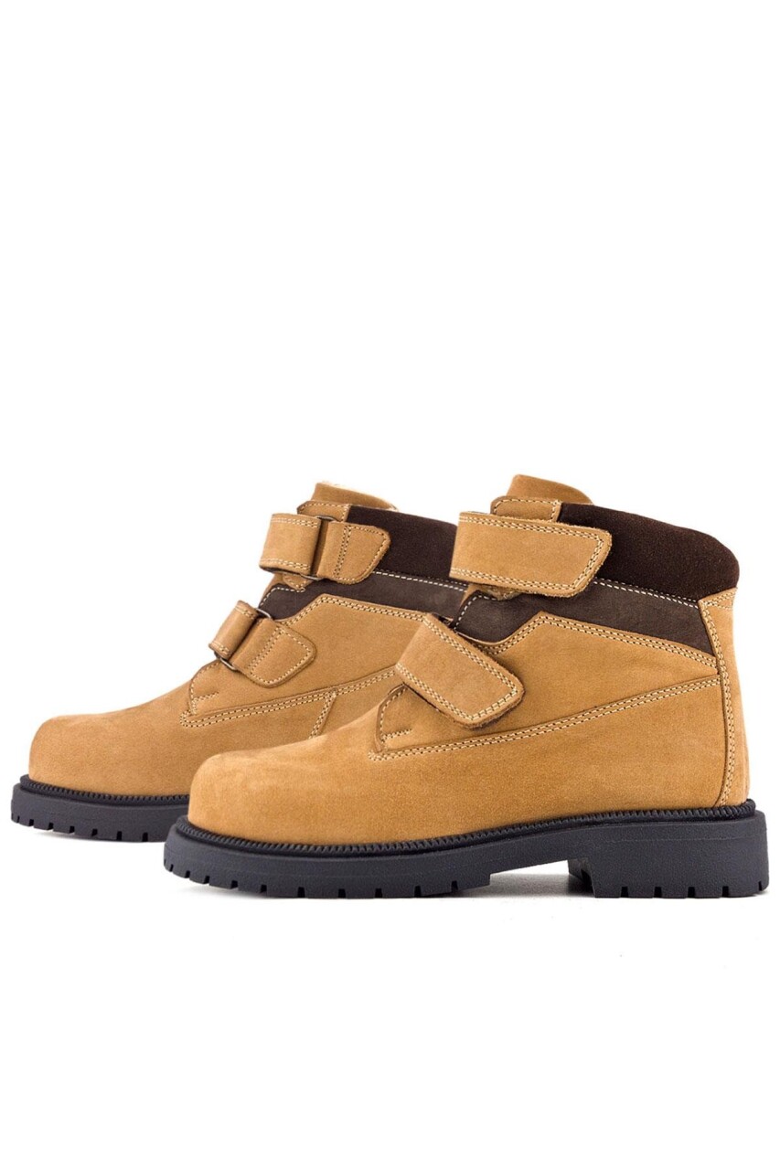 Rakerplus Hakiki Deri Sarı Cırt Cırtlı Kışlık Çocuk Bot - 33