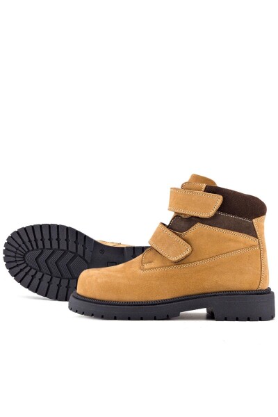 Rakerplus Hakiki Deri Sarı Cırt Cırtlı Kışlık Çocuk Bot - 70