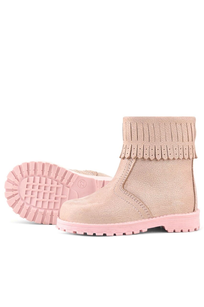 Rakerplus Chiron Hakiki Deri Pembe Simli Fermuarlı Kız Çocuk Bot Çizme - 34