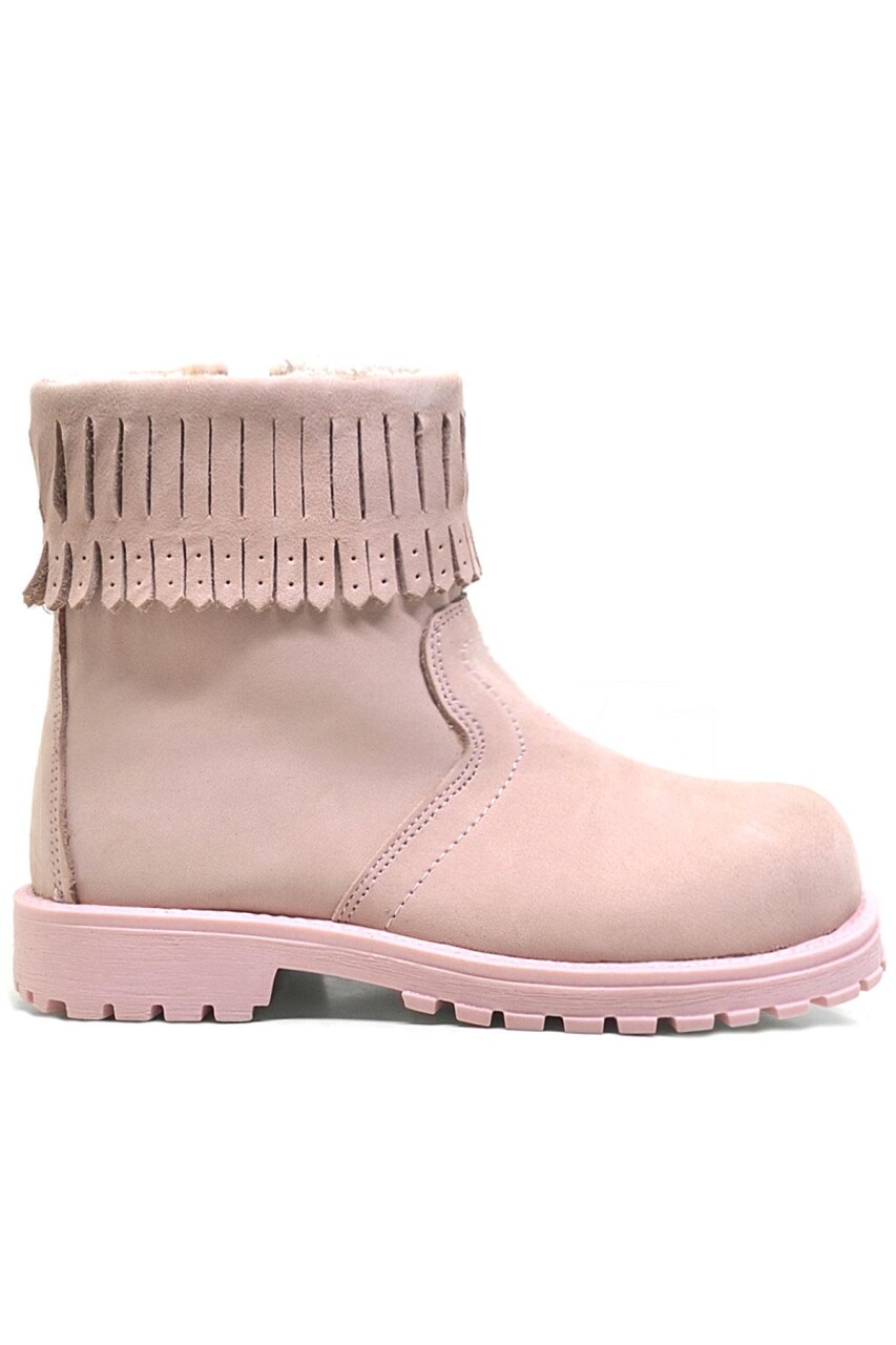 Rakerplus Chiron Hakiki Deri Pembe Fermuarlı Kız Çocuk Bot Çizme - 3