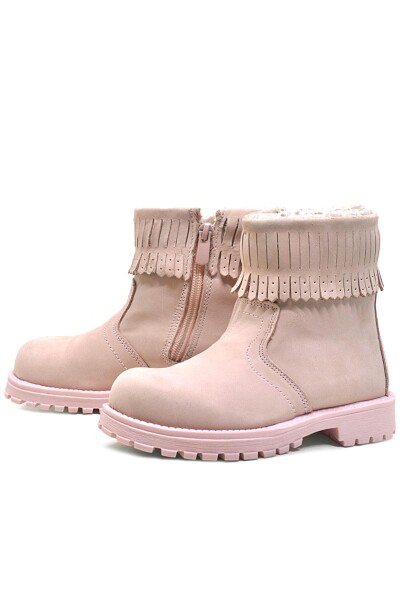 Rakerplus Chiron Hakiki Deri Pembe Fermuarlı Kız Çocuk Bot Çizme - 11