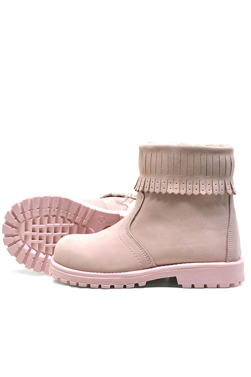 Rakerplus Chiron Hakiki Deri Pembe Fermuarlı Kız Çocuk Bot Çizme - 12