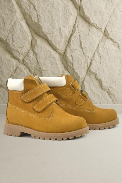 Rakerplus Neson Hakiki Deri Hardal Sarı Cırtlı Çocuk Bot - Rakerplus