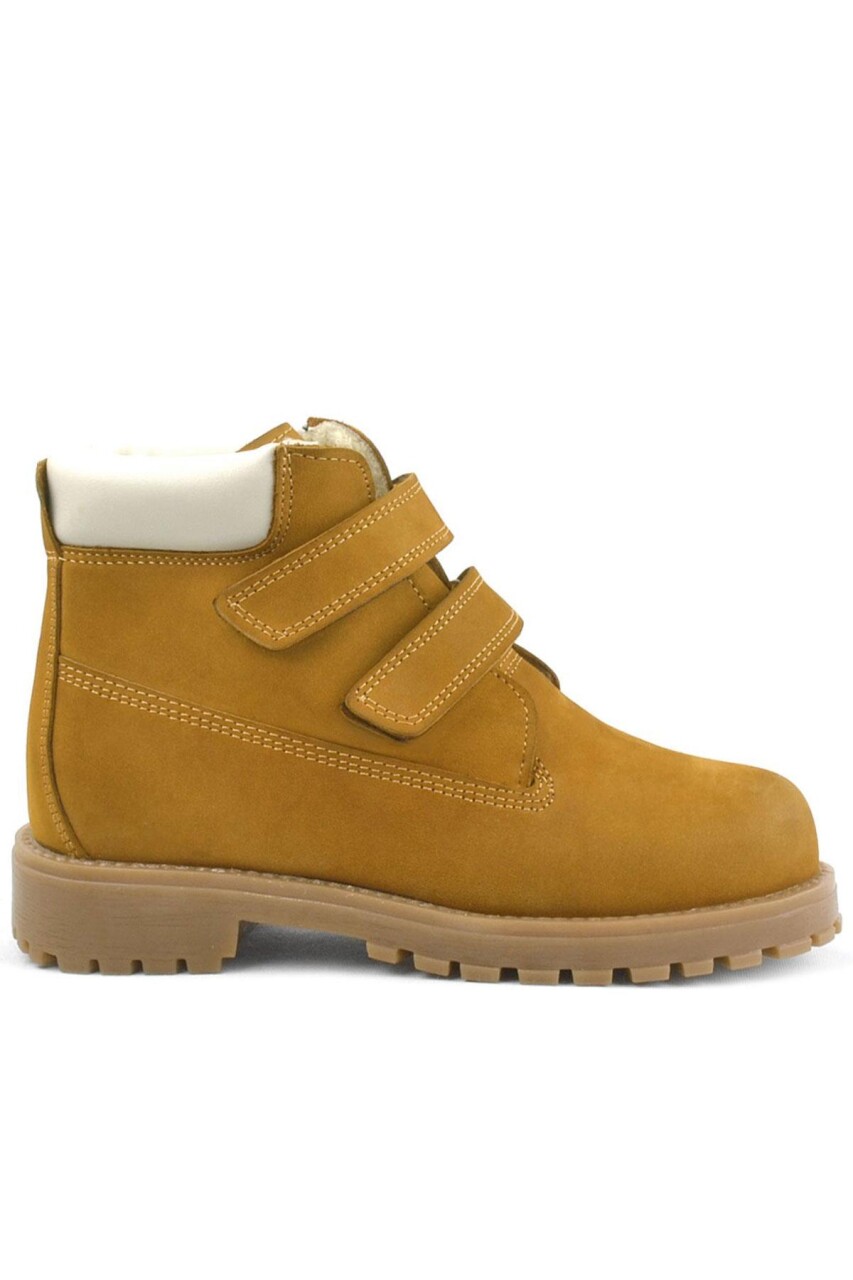 Rakerplus Neson Hakiki Deri Hardal Sarı Cırtlı Çocuk Bot - 3