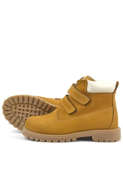 Rakerplus Neson Hakiki Deri Hardal Sarı Cırtlı Çocuk Bot - 6