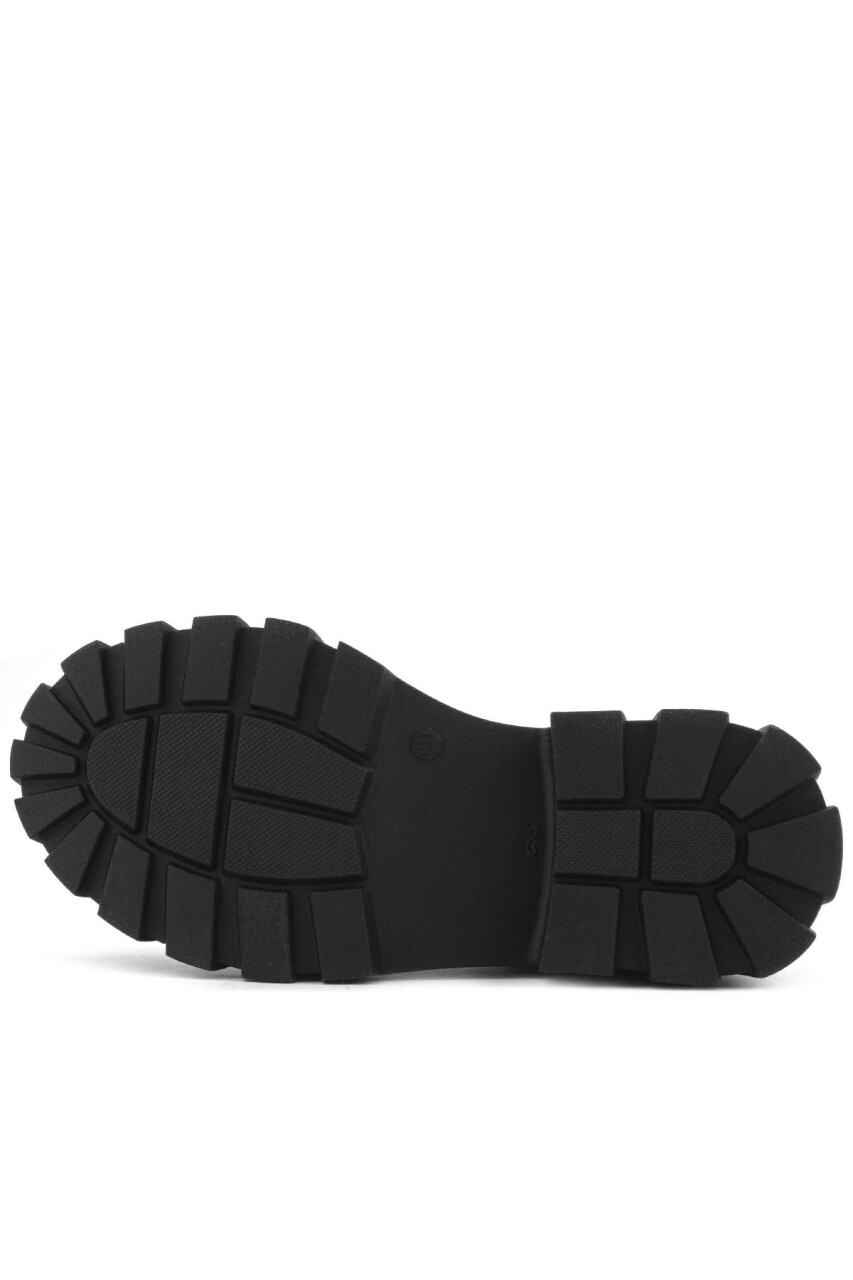 Rakerplus Hakiki Deri Siyah Kırışık Rugan Oxford Çocuk Günlük Ayakkabı - 40