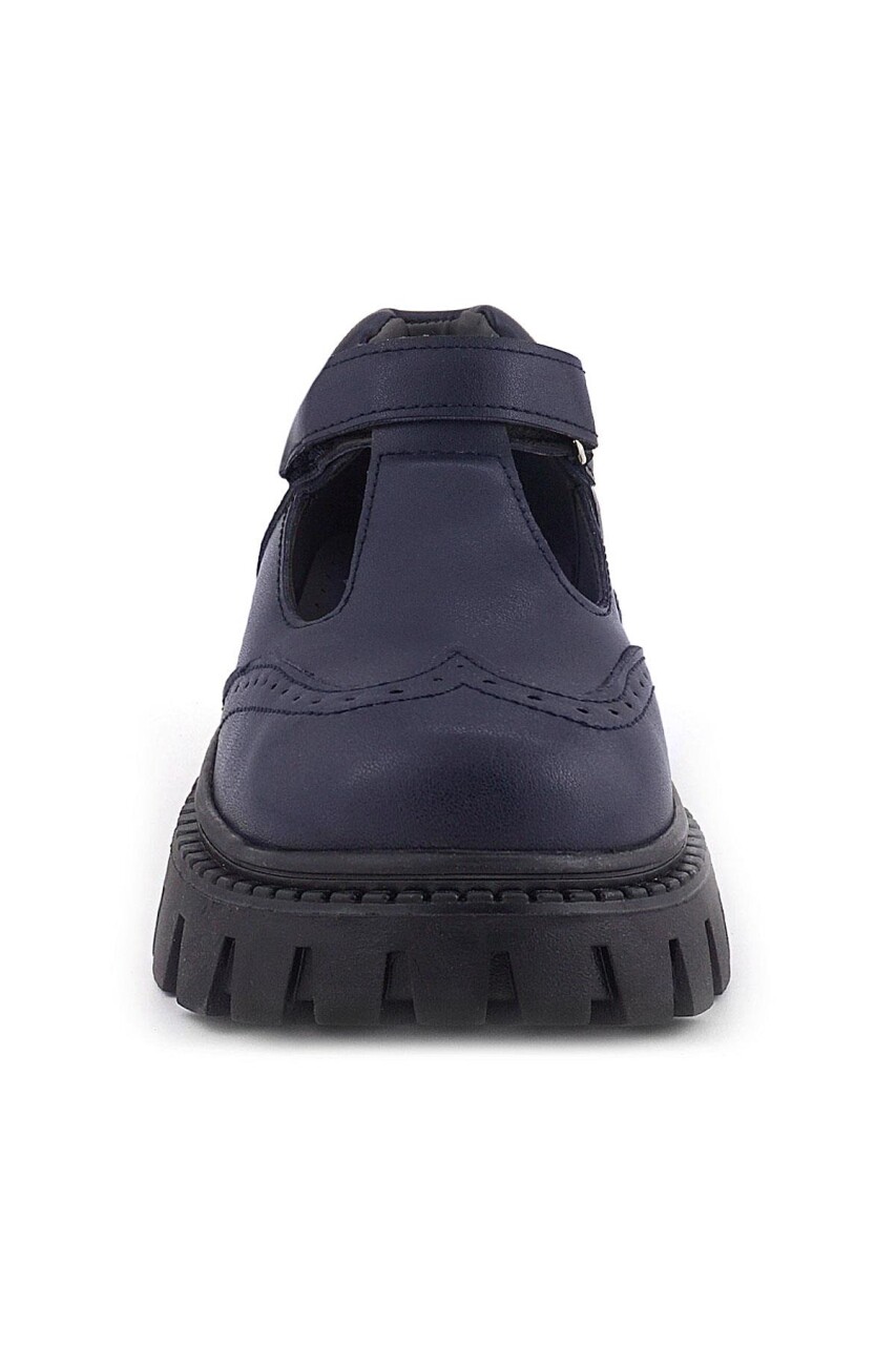 Rakerplus Lacivert Mat Cırtlı Kız Çocuk Okul Ayakkabı - 3