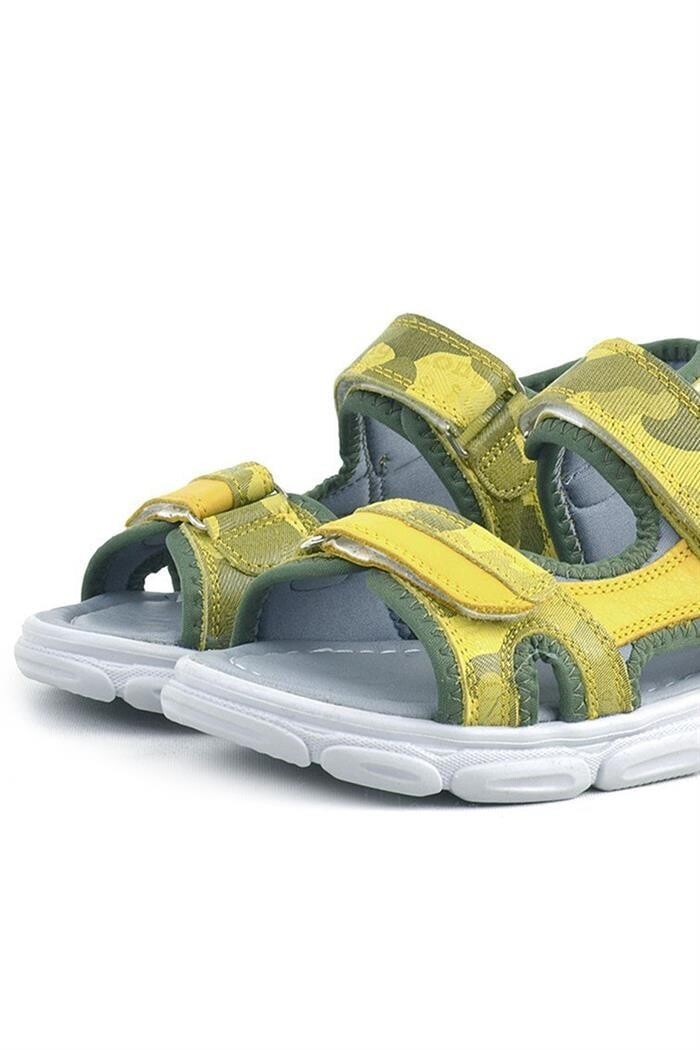 Rakerplus Wisps Hakiki Deri Yeşil Kamuflaj Çocuk Sandalet - 20