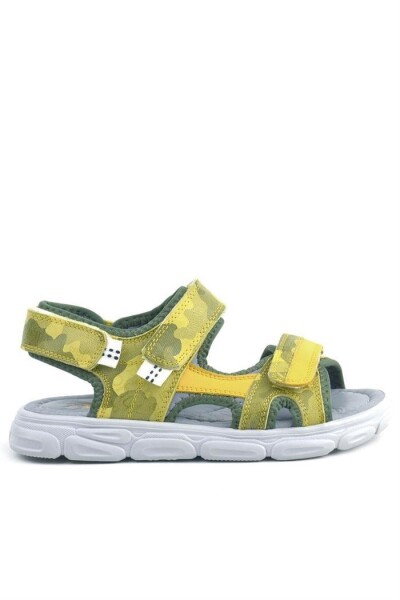 Rakerplus Wisps Hakiki Deri Yeşil Kamuflaj Çocuk Sandalet - 52