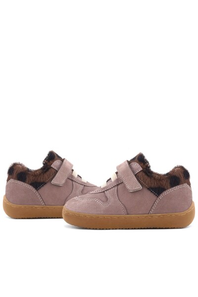 Rakerplus Bob Hakiki Deri Açık Kahve Desenli Barefoot Cırtlı Lastikli Bebek Sneaker Ayakkabı - 8