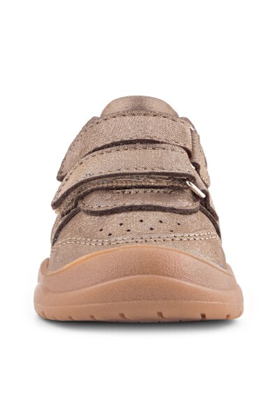 Rakerplus Schaggy Hakiki Deri Bakır Platin Cırtlı Bebek Spor Ayakkabı - 4