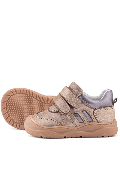 Rakerplus Schaggy Hakiki Deri Bakır Platin Cırtlı Bebek Spor Ayakkabı - 7