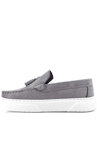 Rakerplus Gri Hafif Tabanlı Erkek Çocuk Makosen Ayakkabı - 4