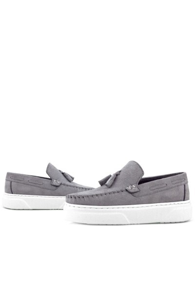 Rakerplus Gri Hafif Tabanlı Erkek Çocuk Makosen Ayakkabı - 7