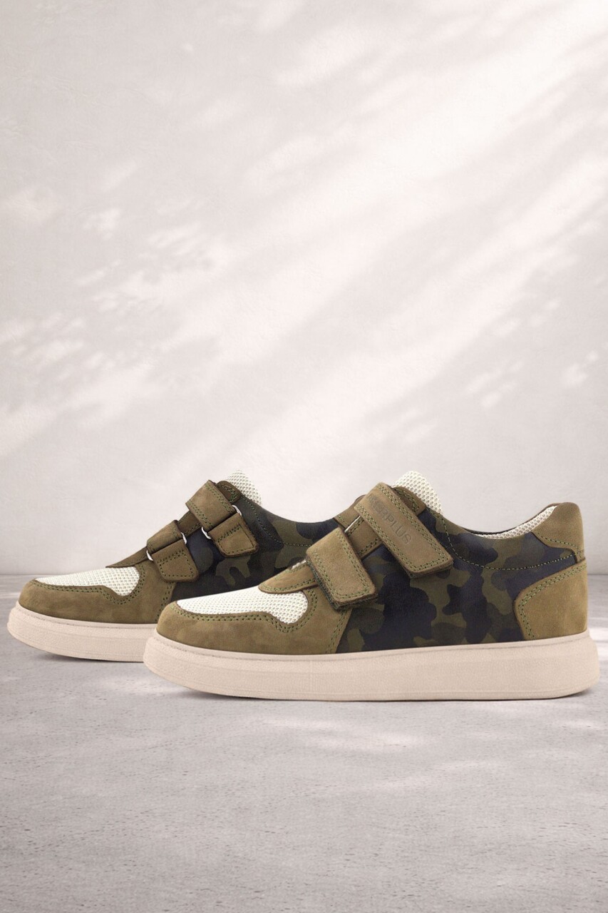 Rakerplus Hakiki Deri Haki Yeşil Cırtlı Hafif Tabanlı Erkek Çocuk Spor Ayakkabı - 10