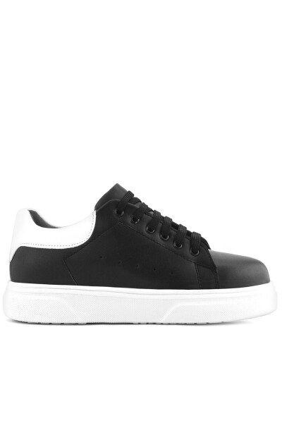 Rakerplus Siyah Cilt Bağcıklı Hafif Beyaz Tabanlı Çocuk Spor Ayakkabı - 3