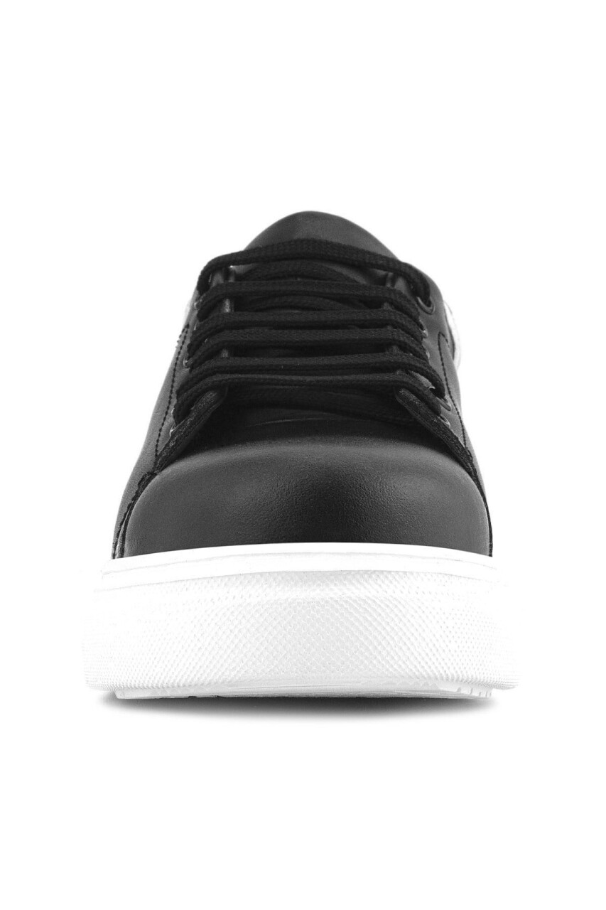 Rakerplus Siyah Cilt Bağcıklı Hafif Beyaz Tabanlı Çocuk Spor Ayakkabı - 11