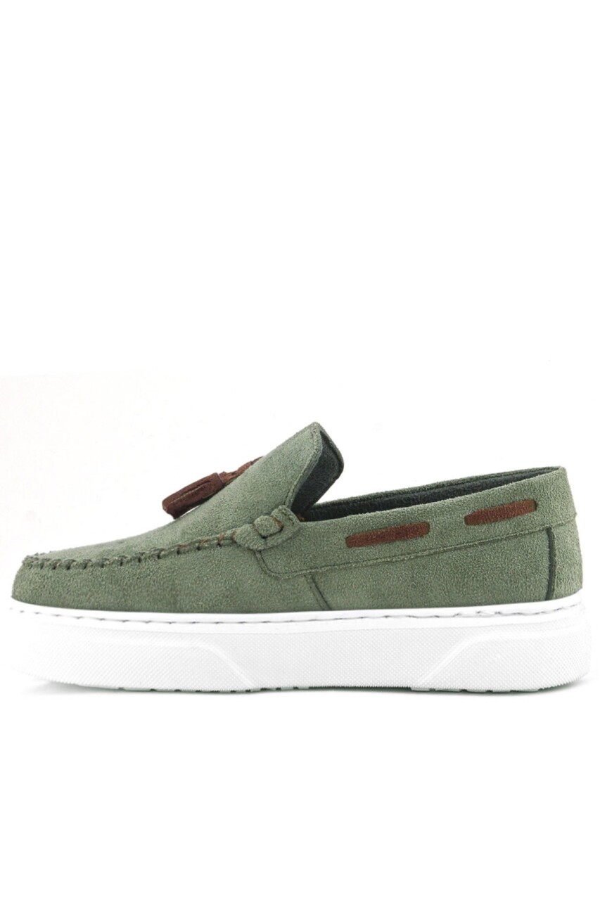 Rakerplus Haki Yeşil Hafif Tabanlı Erkek Çocuk Makosen Ayakkabı - 5