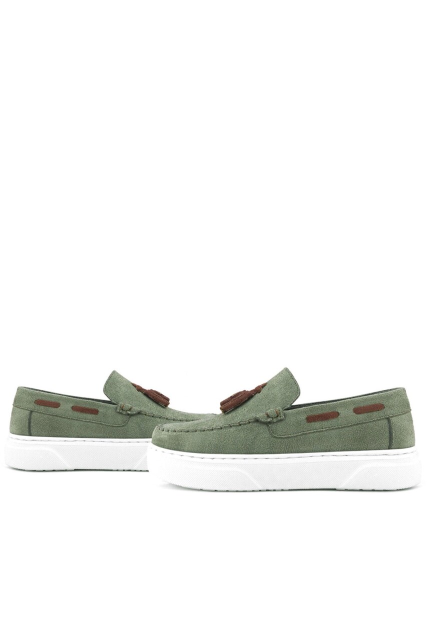 Rakerplus Haki Yeşil Hafif Tabanlı Erkek Çocuk Makosen Ayakkabı - 8