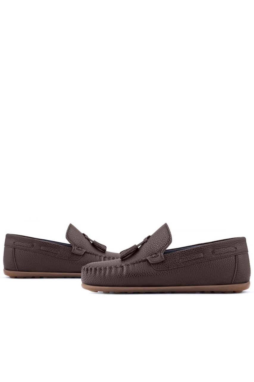 Rakerplus Kahve Rahat Erkek Çocuk Makosen Ayakkabı - 8